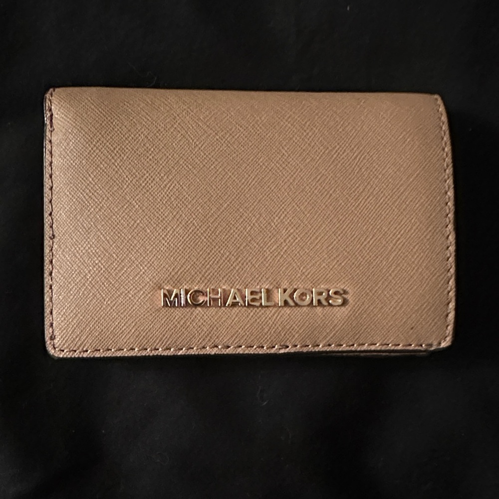 Michael Kors Beige Card Wallet